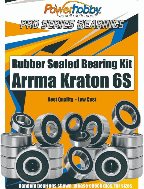 PowerHobby Pro Series Rubber Sealed Bearing Kit Arrma Kraton 6S PHB025