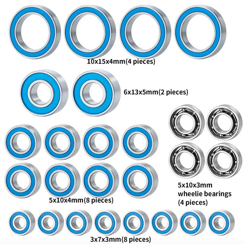 Powerhobby 26pc Sealed Bearing Kit Associated DR10 PHB7013