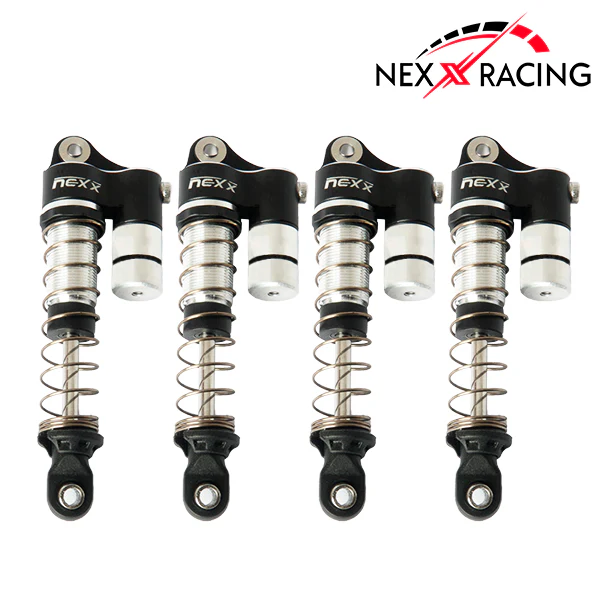 Nexx Racing Reservoir Shock (4 pcs) for 1/18 TRX-4M - BLACK NX-400-B