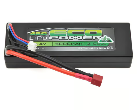 EcoPower &quot;Trail&quot; 2S 45C Hard Case LiPo Battery (7.4V/5000mAh) (w/T-Style Connector) ECP-5110