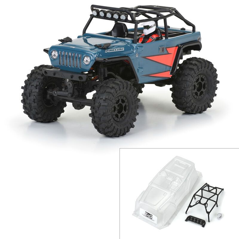 Pro-Line Racing 1/24 2004 Jeep LJ Clear Body/Trail Cage: SCX24 132mm WB PRO366400