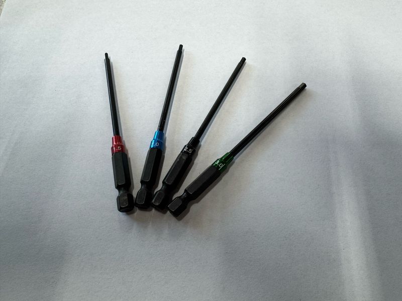 Dixieland R/C 1/4 Black Ti Metric Bits (1.5/2.0/2.5/3.0)