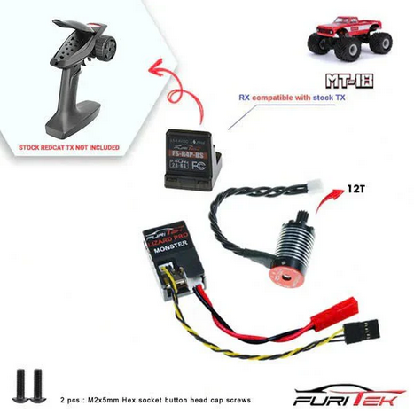 FURITEK MONSTER BRUSHLESS POWER SYSTEM WITH RECEIVER FOR REDCAT MT-18 FUR-2614