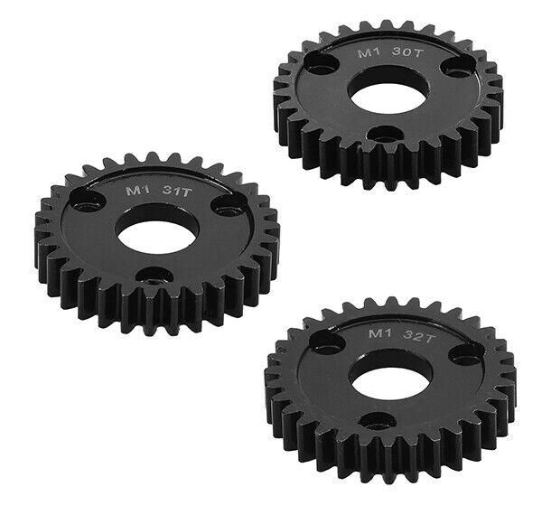 Integy HD Steel Spur Gears 30T, 31T &amp; 32T MOD1 Pitch for Traxxas w/ 3-Hole Adapter C33693