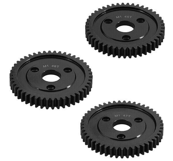 Integy HD Steel Spur Gears 45T, 46T &amp; 47T MOD1 Pitch for Traxxas w/ 3-Hole Adapter C33698