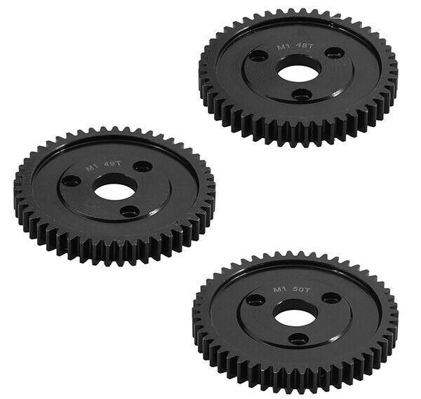 Integy HD Steel Spur Gears 48T, 49T &amp; 50T MOD1 Pitch for Traxxas w/ 3-Hole Adapter C33699