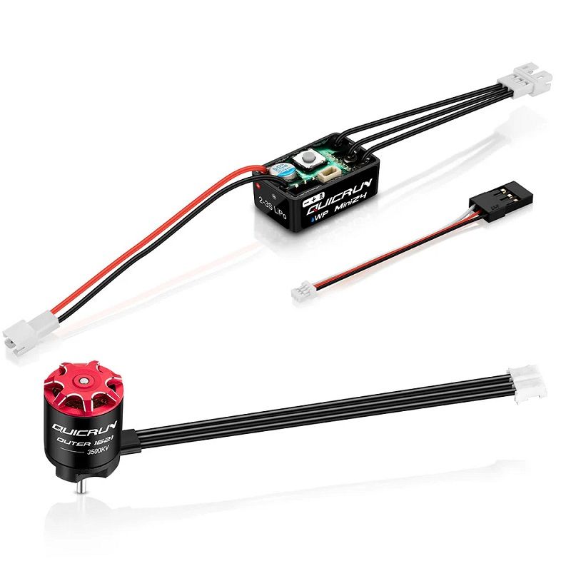 Hobbywing QuicRun WP Mini24 ESC &amp; 1621SL 3500KV Motor Combo HWI38020436