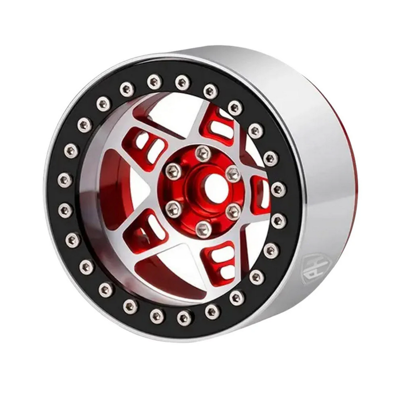 Powerhobby 2.2&quot; Aluminum Wheels Red (4) 1/10 Rock Crawler PHB7043R