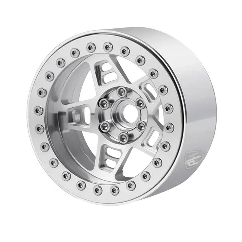 Powerhobby 2.2&quot; Aluminum Wheels Silver (4) 1/10 Rock Crawler PHB7043S