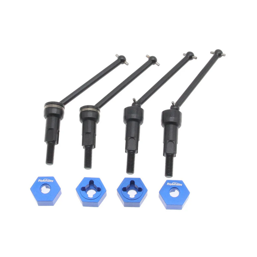 Powerhobby Front Rear CVD Axles Drive Shafts Black Arrma Grom Mojave PHB6843Black