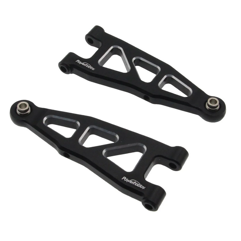 Powerhobby Aluminum Front Lower Arms Black Arrma Granite / Typhon GROM PHB6572Black