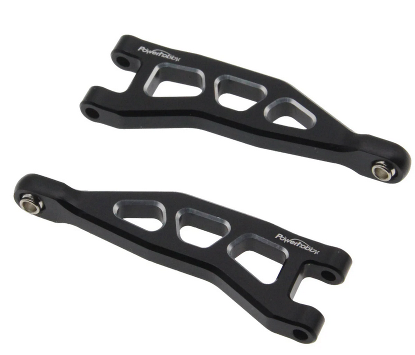 Powerhobby Aluminum Rear Upper Arms Black Arrma Granite / Typhon GROM PHB6570Black