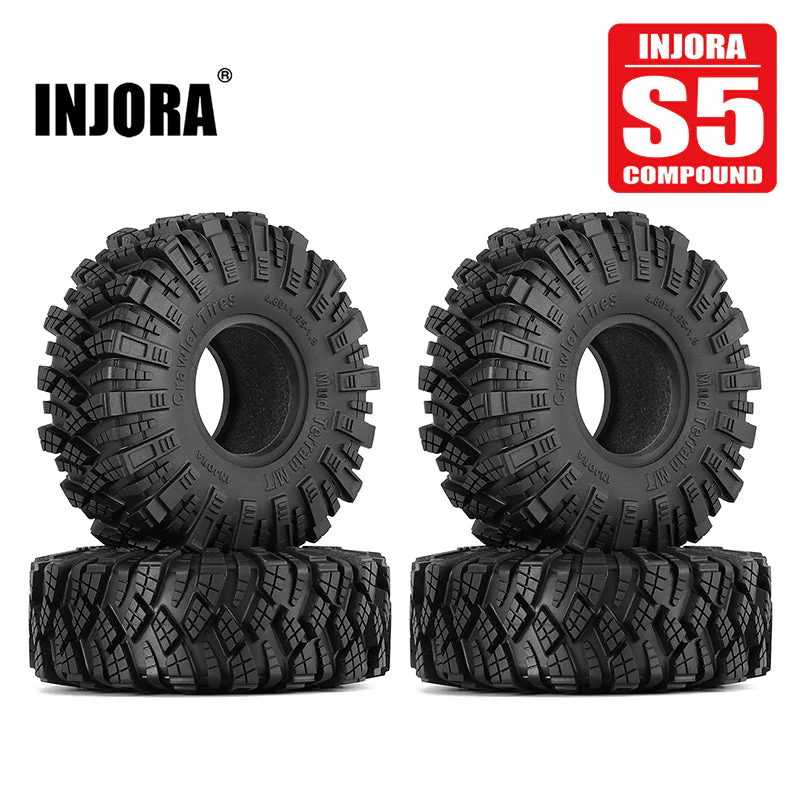 INJORA S5 Kraken Claw 1.9&quot; 4.75&quot; OD M/T Tires (4) (122*42mm) YQT-1912-S5