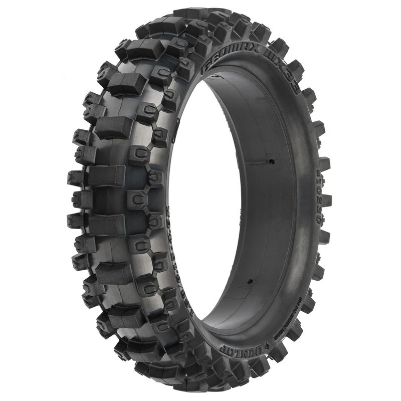 Pro-Line 1/4 Dunlop Geomax MX33 V2 CR4 Rear Tire MTD Sleeve: Pro-Spec Wheel PRO1023011