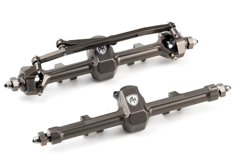 Powerhobby SP41 Front + Rear Axles Complete w CVD Shafts Axial SCX24 PHB6893+PHB6894