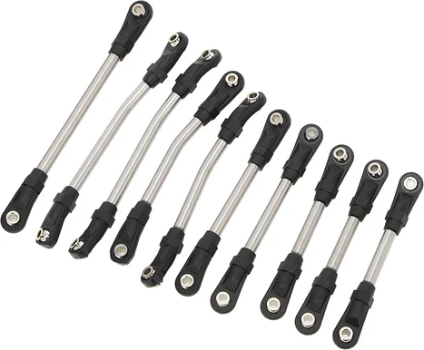 MEUS RACING Stainless Steel Links 5mm Thicker Bedding Rod Linkage Chassis Links Plastic Rod End for AXIAL UTB18 - 8PCS HD0125-UTB18-01-KY0168