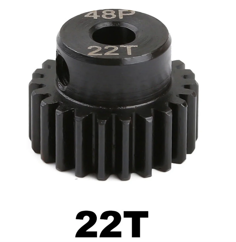 Powerhobby Hardened Steel 48P 5MM 22T Pinion Gear 48P5MM22T