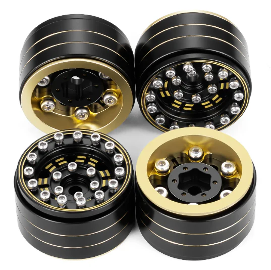 Powerhobby Aluminum 1.0&quot; Heavy Duty Beadlock Wheel Rims (4) PHB6671