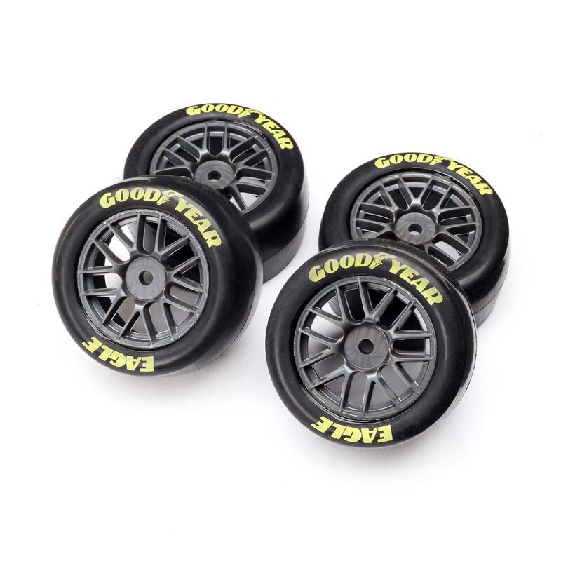 Losi Goodyear Eagle Mounted Tires, Medium (4): NASCAR LOS-1914