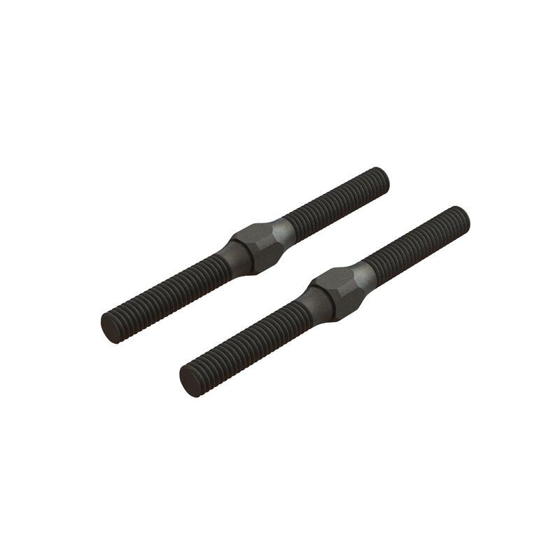 Arrma Steel Turnbuckle, M4 x 48mm, Black (2) ARA330542