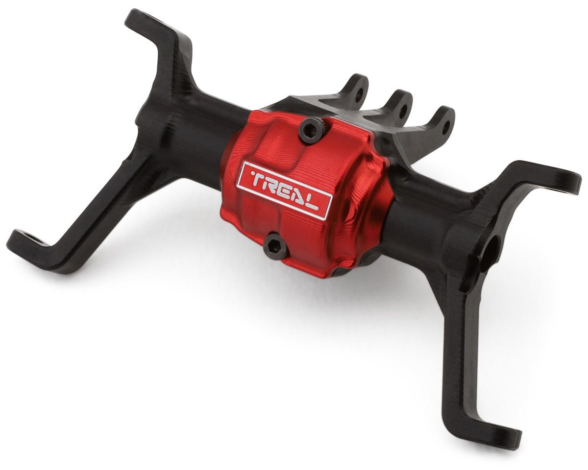 Treal Hobby Redcat Ascent-18 7075 Aluminum Front Axle Housing (Black) w/C-Hubs TLHTASCENT18-01