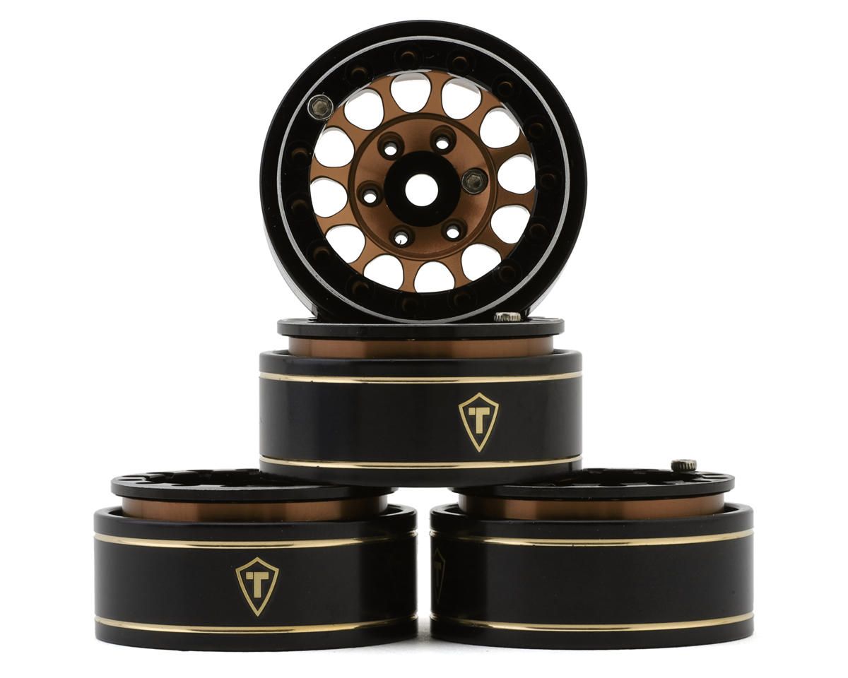 Treal Hobby Type I 1.0&quot; Classic 12-Spoke Beadlock Wheels (Bronze) (4) (27.2g) TLHTSCX24-242