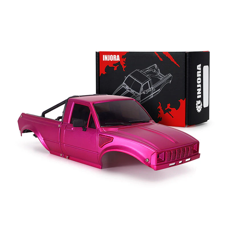INJORA IR60-24 Pickup Hard Body for 1/24 SCX24 C10 JLU Bronco Base Camp (Pink) IR60-24PK