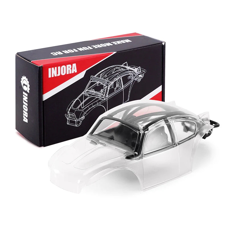 INJORA BUG24 Body with Interior for 1/24 SCX24 C10 JLU Bronco Base Camp (Clear) Bug24-CL