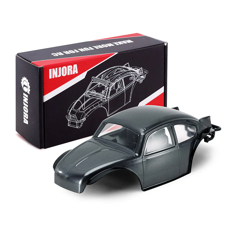 INJORA BUG24 Body with Interior for 1/24 SCX24 C10 JLU Bronco Base Camp (Grey) Bug24-GL