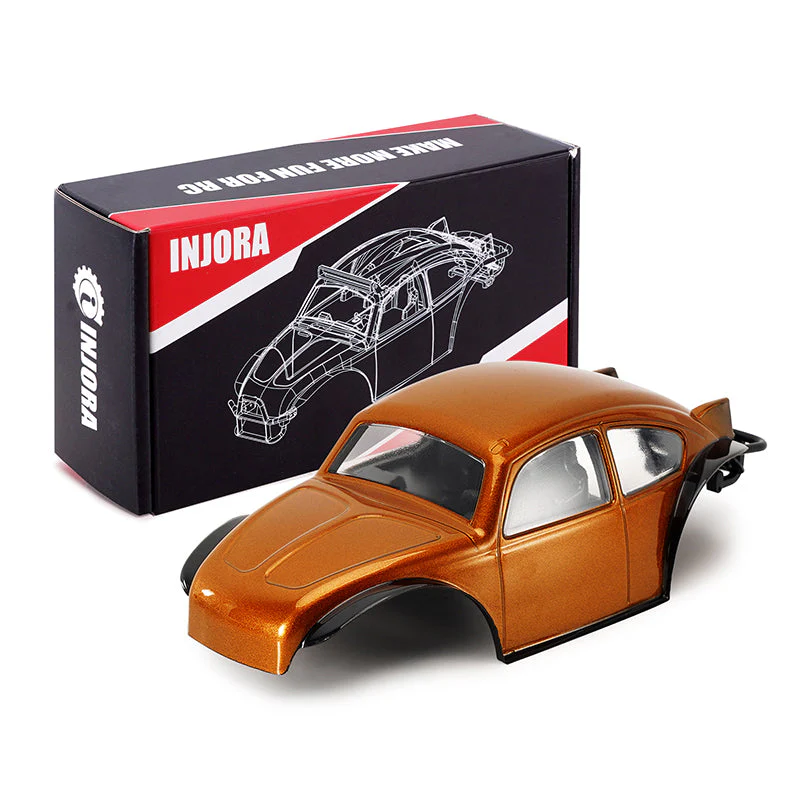 INJORA BUG24 Body with Interior for 1/24 SCX24 C10 JLU Bronco Base Camp (Orange) Bug24-OG