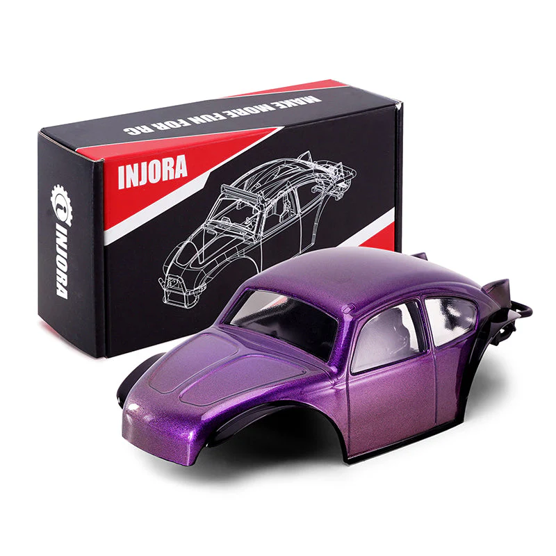 INJORA BUG24 Body with Interior for 1/24 SCX24 C10 JLU Bronco Base Camp (Purple) Bug24-PU