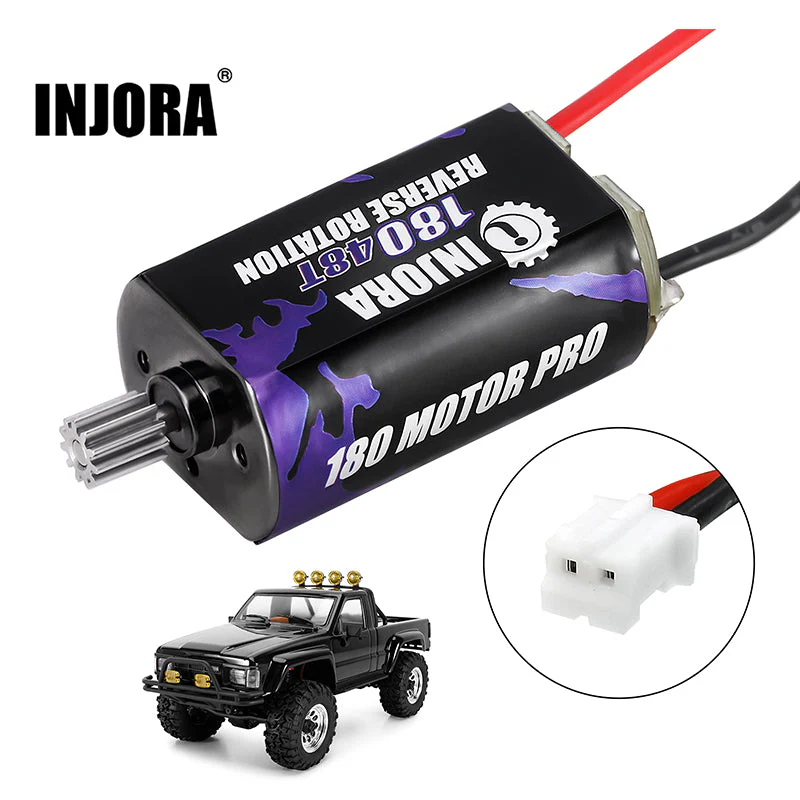 INJORA 180 Brushed 48T Motor with Steel Pinion for 1/18 HPI Venture 18 INM20-48T