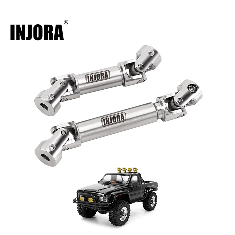 INJORA Stainless Steel Center Drive Shafts for 1/18 HPI Venture18 HobbyPlus CR18P VEN-02SR