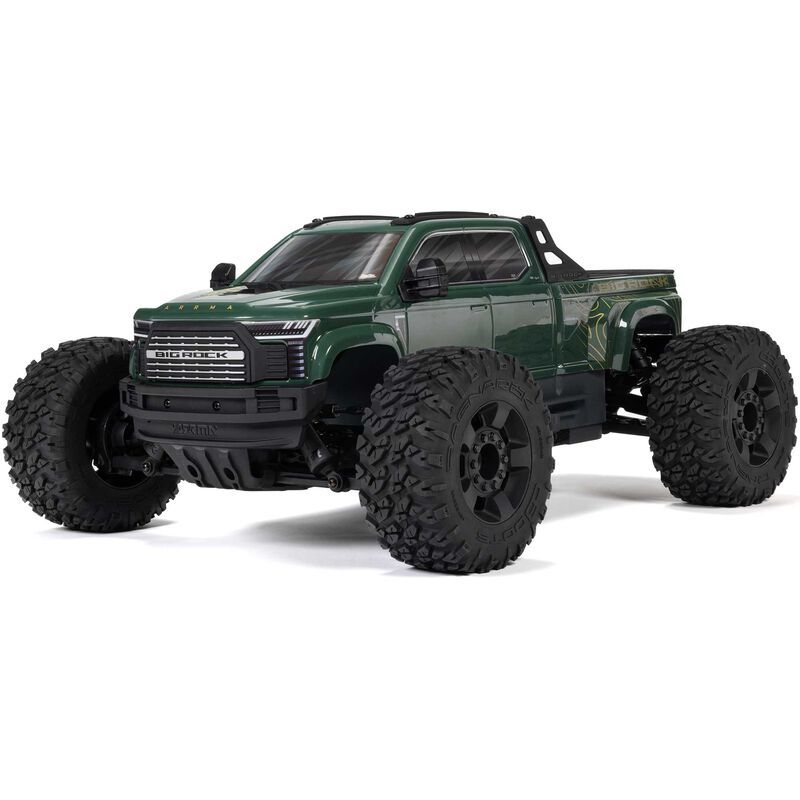 Arrma 1/10 BIG ROCK 223S DSC 4X4 RTR Brushless Monster Truck, Green ARA4312V4T2