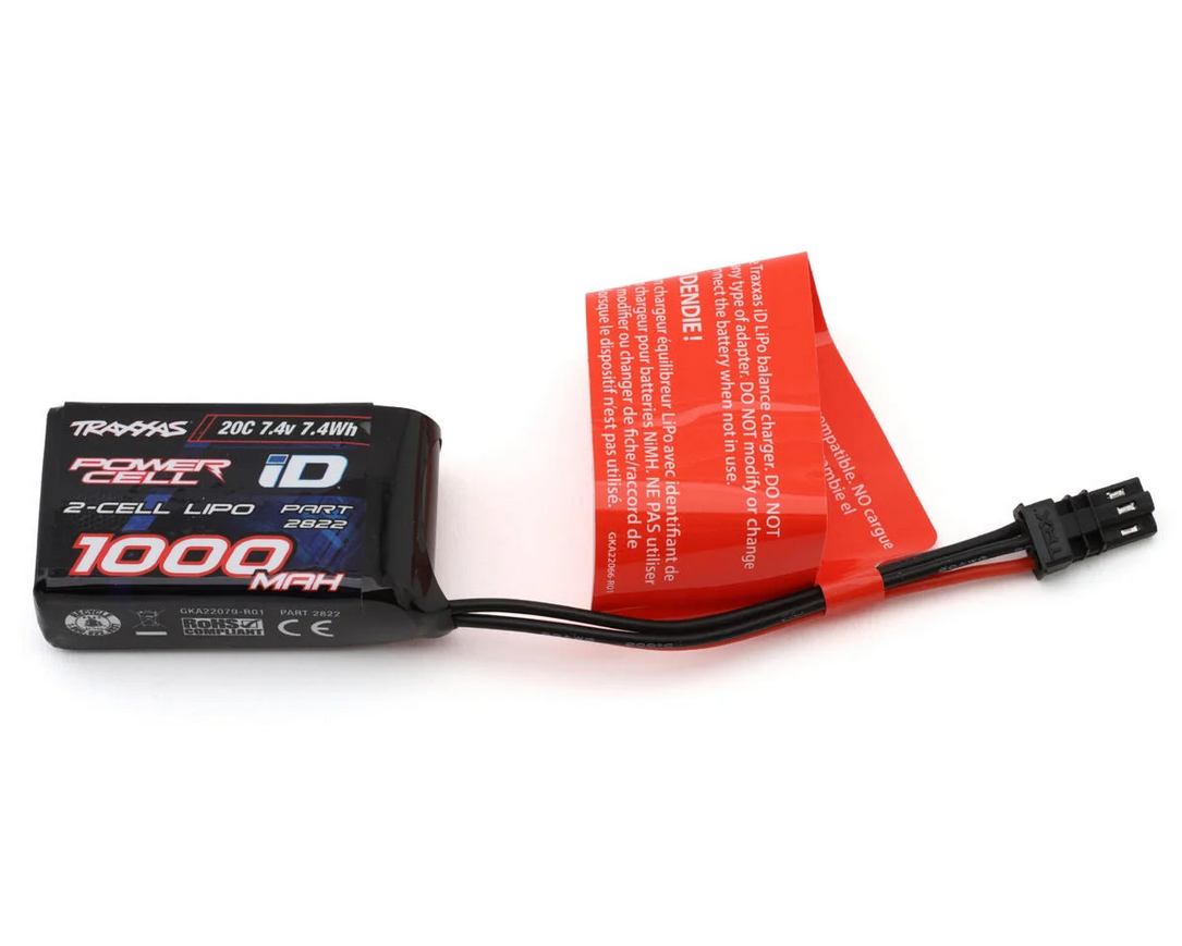 Traxxas 2S "Power Cell" 20C Lipo Battery w/iD Connector (7.4V/1000mAh) 2822
