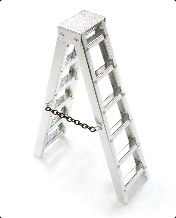Integy Realistic Scale Step Ladders for Rock Crawlers (Ladders Height = 3.75 inch) C26550SILVER