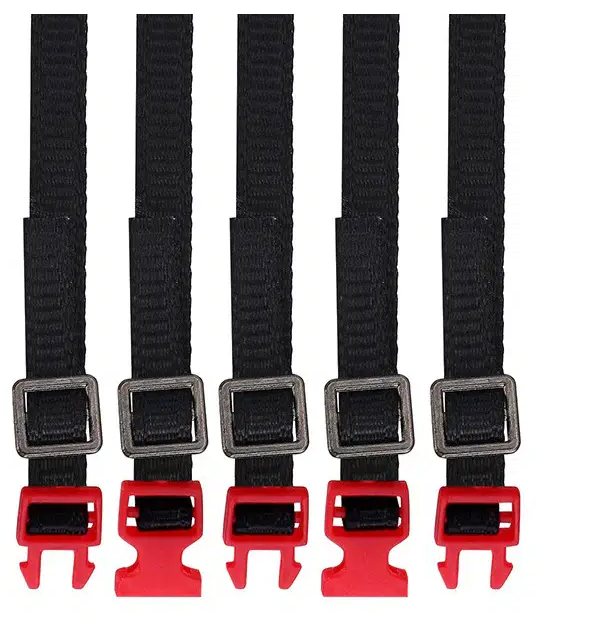 Integy 1/10 Model Scale 310mm Nylon Luggage Straps (5) for Off-Road Crawler C32786RED