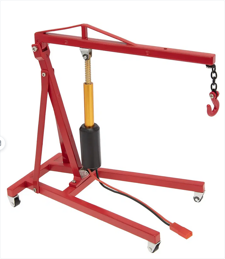 Integy Realistic 1/10 Scale Model Size Auto Garage Electric Powered Engine Lift C31687RED