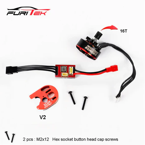 Furitek MicroSilk 2025 Brushless Power System with MicroPython and MiniKomodo For Axial SCX24 FUR-2632