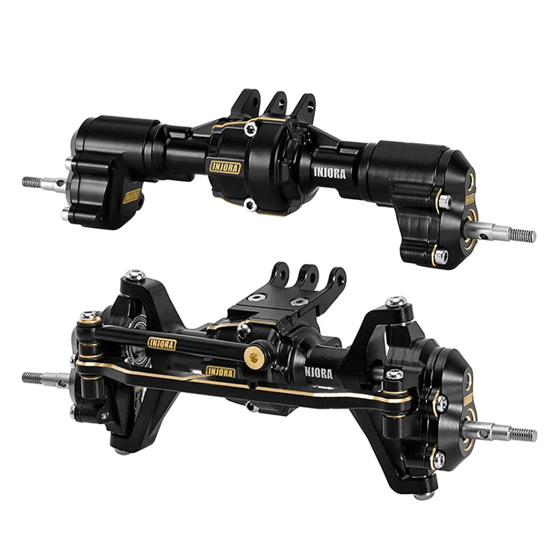 INJORA Brass &amp; Aluminum Complete Portal Axles for 1/18 Redcat Ascent-18 ASC18-26FR