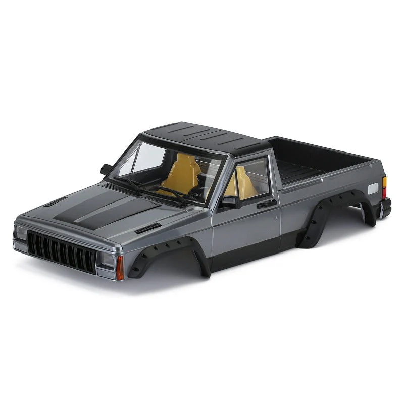 INJORA 313mm 12.3&quot; Wheelbase Jeep Cherokee Pickup Truck Body Shell Grey AX313B-GL