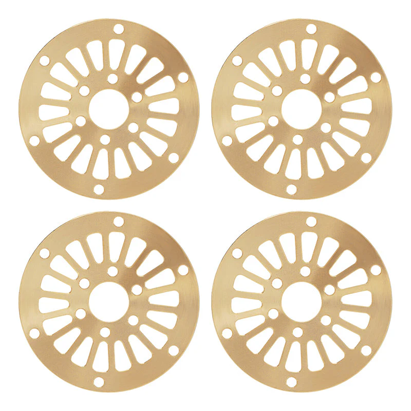 INJORA 4pcs Brass Wheel Faces for 1.3&quot; ModuWheel MW-F1303