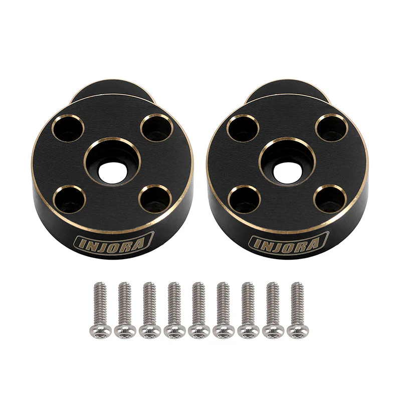 INJORA Brass Outer Portal Housing Covers For FCX24 FCX18 Front &amp; Rear Axles FCX24-01BK