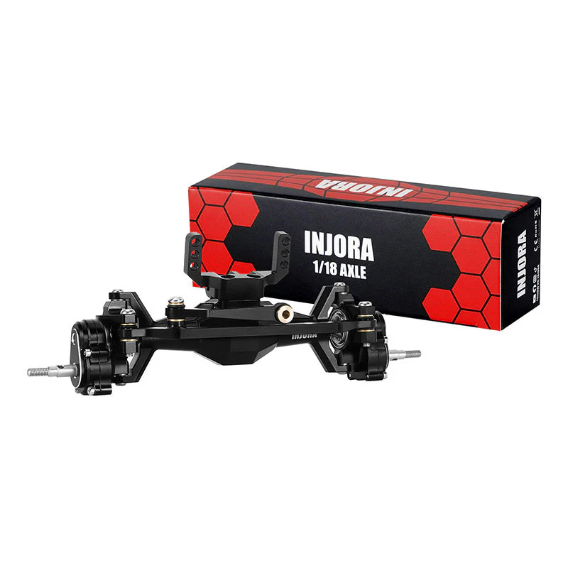 INJORA +5mm Diamond Portal Axles with Lay Down Servo Mount &amp; Links for 1/18 TRX4M 4M-104BKF