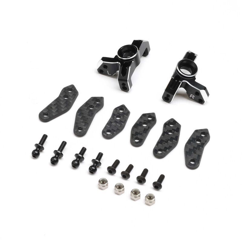 Team Losi Racing Spindle Set, Aluminum, Black: 22S Sprint TLR-1062