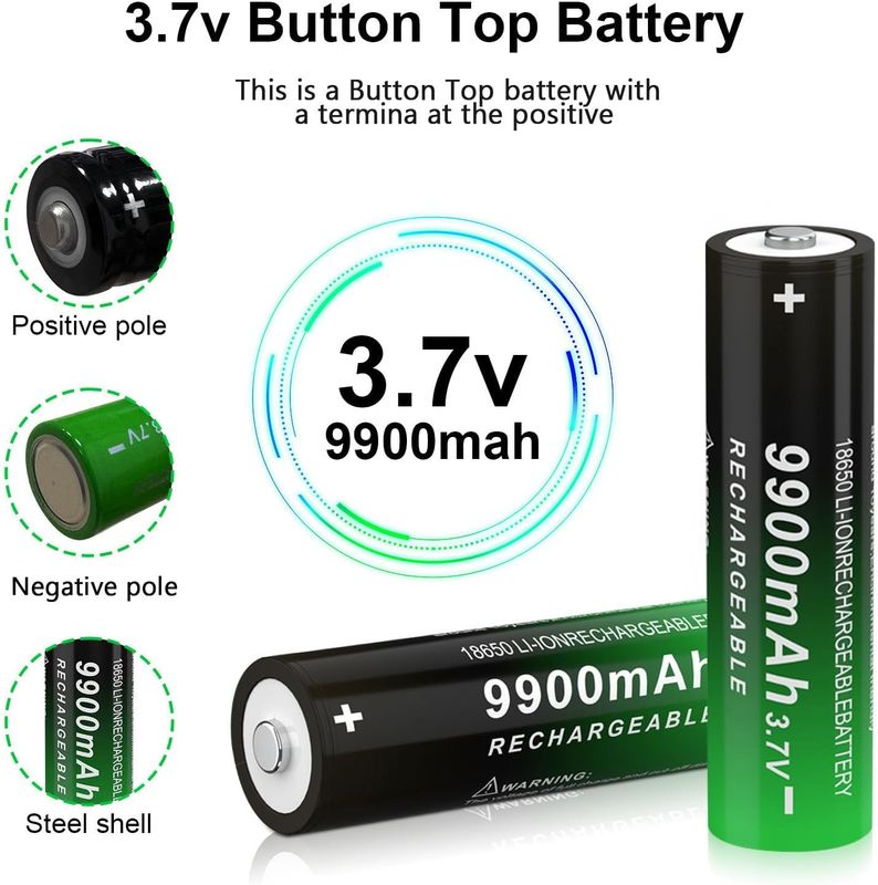 Dixieland R/C 3.7volt Rechargeable Battery 18650 9900mah