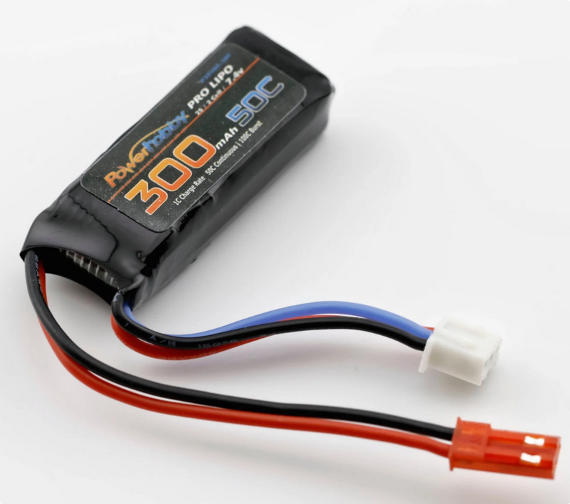Powerhobby 2S 7.4v 300mAh 50C Lipo Battery w JST Connector PHB7145