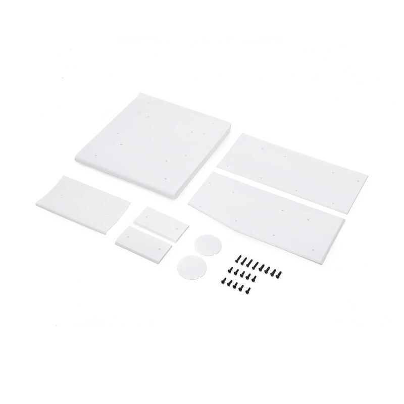 Losi Wing Panel Set, White: 22S Sprint LOS-1894