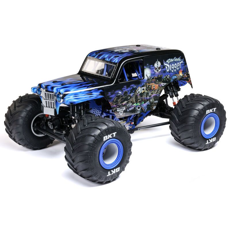 Losi 1/8 LMT 2.0 Son-Uva Digger 4X4 Solid Axle Brushless Monster Truck RTR, Blue LOS04028T2