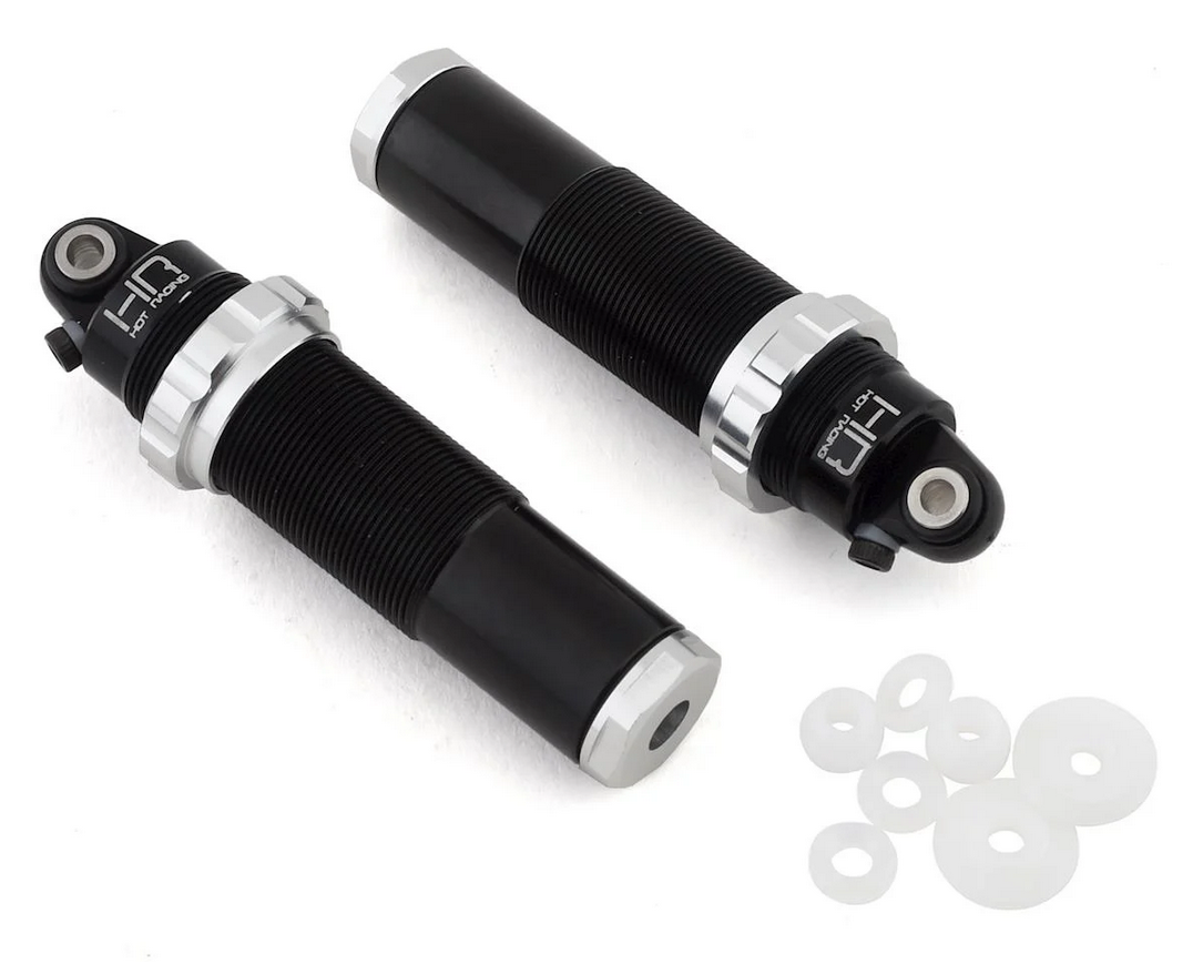 Hot Racing Arrma 4x4 Aluminum Threaded Rear Bleeder Shock Bodies (Black) (2) HRAATF155AR08